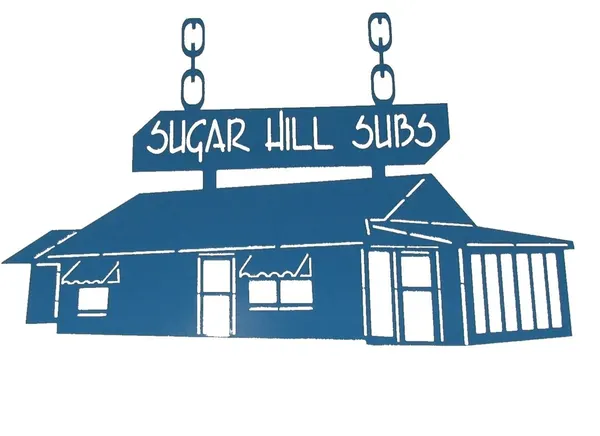 Sugar Hill's original illustrated roadside shop sign